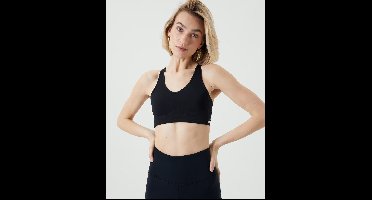 Björn Borg - Dames - Mid V Support Sport BH - Zwart - Maat L