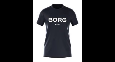 Björn Borg - Heren - Regular Borg Logo T-Shirt - MarineBlauw - Maat L