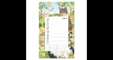 Franciens Katten Weeknotitiekalender op schild 2027 Katten & Vlinders