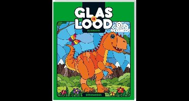 Glas-in-lood kleurboek Dinosaurus