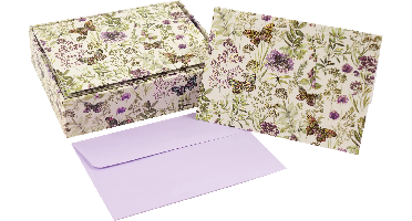 Amethyst Butterflies Notitiekaarten 14 stuks