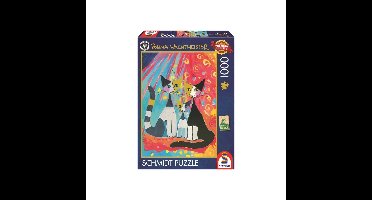 Disney Famille de chats heureuse Puzzel 1000 Stukjes