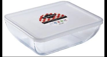 O Cuisine Bewaarbox Glas met Deksel - 1,3L
