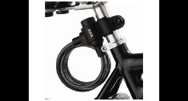 Spiraalkabelslot AXA Rigid 180/8 met framehouder - zwart (op kaart)