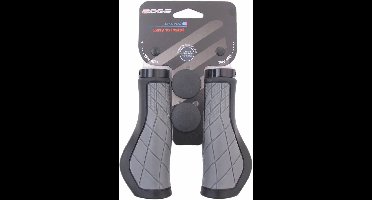 Handvatset Edge ErgoCity met lockring - 2x136mm - zwart/grijs