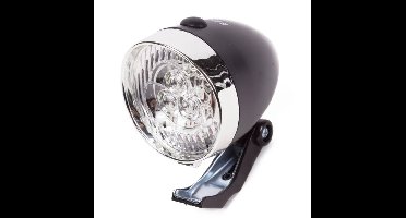 Benson Koplamp Retro 3 LED - Zwart | Chroom