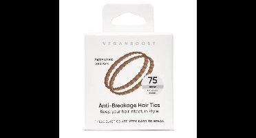 Anti-Breakage Hair ties Brown - 75pcs