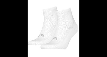 2-paar sport quarter sokken Unisex katoen - Witte elastisch katoenen sokken - Sneldrogend