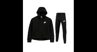 Nike NSW Club Fleece Trainingspak Girls Zwart - Maat 140 - Kleur: Zwart | Soccerfanshop