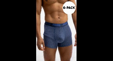 Puma Everyday Basic Boxershort Heren 6-Pack Denim - Maat XL - Kleur: Blauw | Soccerfanshop