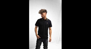 Cruyff Dos Rayas Polo Heren Zwart - Maat M - Kleur: Zwart | Soccerfanshop