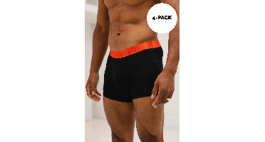 Puma Terrace Print Boxershort 4-Pack Heren Zwart/Rood - Maat S - Kleur: RoodZwart | Soccerfanshop