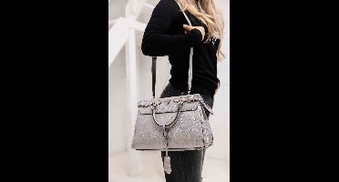 Guess Eco Ali Handtas Dames Zilver - Maat One Size - Kleur: Zilver | Soccerfanshop