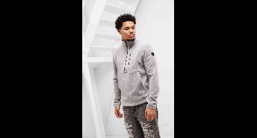 Cruyff Half Zip Fleece Sweater Heren Grijs - Maat XL - Kleur: Grijs | Soccerfanshop