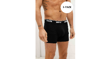 Puma Everyday Basic Boxershort Heren 3-Pack Zwart/Wit - Maat XXL - Kleur: Zwart | Soccerfanshop