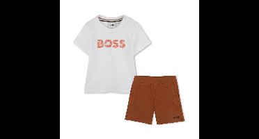 Hugo Boss Logo Zomerset Baby Wit/Bruin - Maat 6-9 Maanden - Kleur: WitBruin | Soccerfanshop