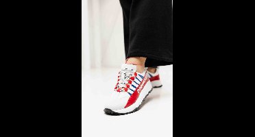 Dsquared2 80197 02 Sneakers Dames Wit/Rood - Maat 40 - Kleur: RoodWitBlauw | Soccerfanshop