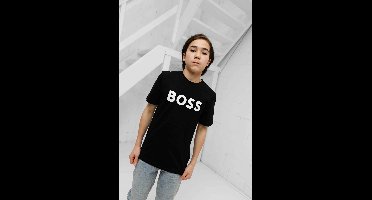 Hugo Boss Logo T-Shirt Kids Zwart - Maat 9/10 jaar - Kleur: Zwart | Soccerfanshop