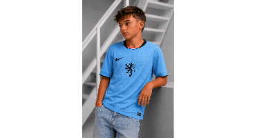 Nederland Oranje Leeuwinnen Shirt Uit Junior 2025/2027 - Maat 128 - Kleur: Blauw | Soccerfanshop