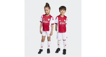 Ajax Minikit Thuis 2025/2026 - Maat 116 - Kleur: RoodWit | Soccerfanshop