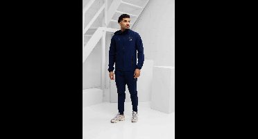 Manchester United Vis Tech Trainingspak Heren Donkerblauw - Maat XXL - Kleur: Donkerblauw | Soccerfanshop