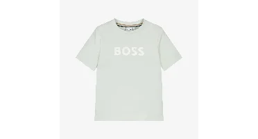 Hugo Boss Logo T-Shirt Kids Lichtgroen - Maat 11/12 jaar - Kleur: Lichtgroen | Soccerfanshop