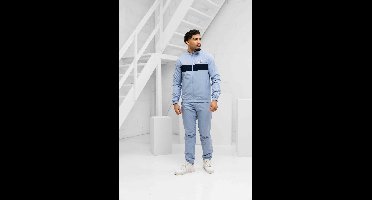 Lacoste Diamond Trainingspak Heren Lichtblauw/Donkerblauw - Maat XXL - Kleur: DonkerblauwLichtblauw | Soccerfanshop