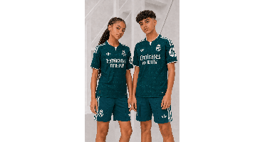 Real Madrid Shirt Uit Junior 2026-2027 Groen/Wit - Maat 152 - Kleur: DonkergroenWit | Soccerfanshop