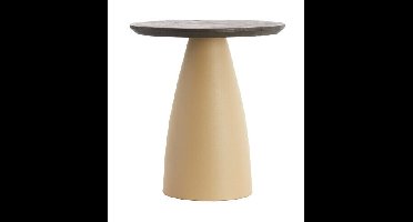 Light & Living Ronde Bijzettafel Ocana Hout en metaal, Ø45cm - Bruin