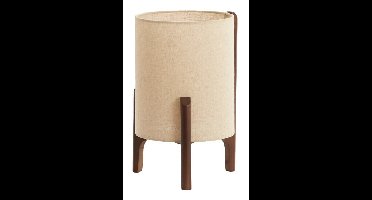 Light & Living Tafellamp Litto Ø22cm - Donkerbruin - Rond