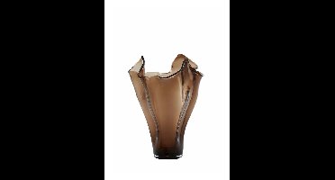 Light & Living Vaas Aiora Glas, 53cm - Donkerbruin - Organisch