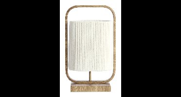 Light & Living Tafellamp Lecce Touw en naturel houtlook, 1-lamps