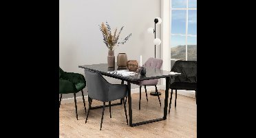 Bendt Eettafel Per Marmerlook, 160 x 90cm - zwart