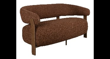 Sohome 2-zits Bank Rosemarijn 135cm, Geweven stof - Bruin