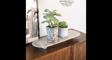 By-Boo Serveerplank Blanch Marmer, 70 x 23cm - Beige