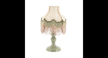 By-Boo Tafellamp Fringaloo Katoen en jute - Groen