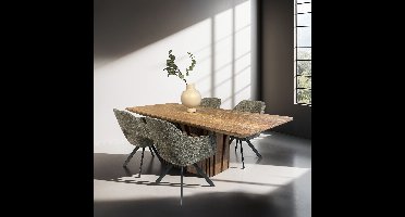 Livingfurn Eettafel Lausanne Teakhout, 230 x 110cm - Bruin