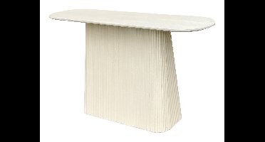 Sohome Ovale Sidetable Puck Mangohout, 140cm - Ivoor