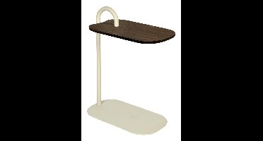 Brix Laptoptafel Amy Mangohout en staal - Beige/Bruin - Ovaal