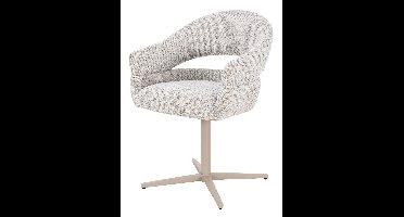 Livingfurn Draaibare Eetkamerstoel Jade Geweven stof - Naturel