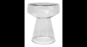 Brix Ronde Bijzettafel Bo Glas, Ø37cm - Transparant