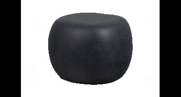 vtwonen Bijzettafel Pebble Betonlook, 50cm - Zwart - Rond
