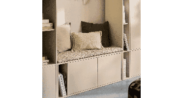 vtwonen TV-meubel/Bankje Settle Down Met zitkussen, Grenenhout, 108cm - Dust