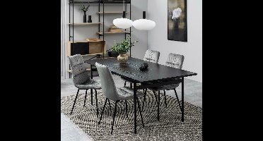 Bendt Eettafel Mick 200 x 90cm - Zwart