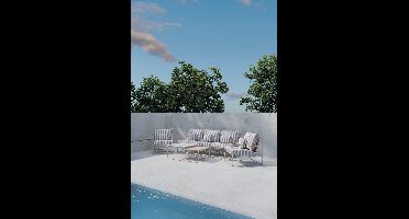 Nohr Loungeset Markesha Met bank, 2 stoelen en 2 tafels - Beige