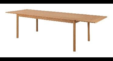 Bendt Uitschuifbare Eettafel Jerad Eiken, 200/250/300 x 100cm incl. Verlengblad 2 stuks - Bruin