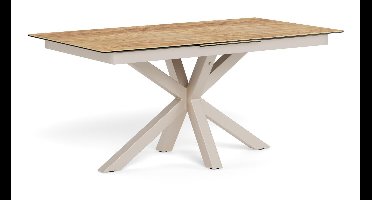 Bendt Uitschuifbare Eettafel Line Keramiek met eikenlook, 168/210 x 90cm - Naturel