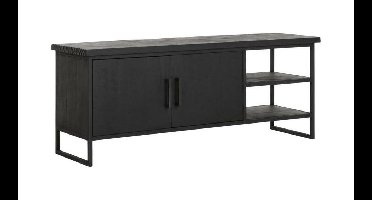 DTP Home TV-meubel Beam Teakhout, 140cm - Zwart
