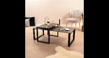 Sohome Salontafel Parker Set van 2 stuks, Keramiek - Zwart