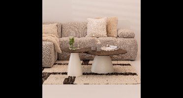 Sohome Organische Salontafel Madin Mangohout, Set van 2 stuks - Bruin